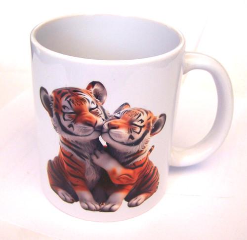 Two cute tiger - tiger, ceramic