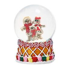 Christmas Snow Globe Colourful Base Mini 45mm Waterball - Gingerbread Family
