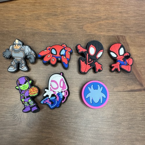 7pcs spider man shoes charms - shoes,