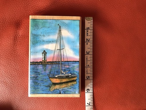 Large wooden sailing stamp - wooden,