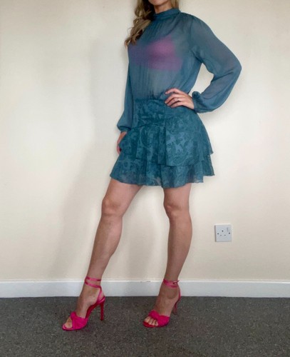 Zara teal green - neck, mini