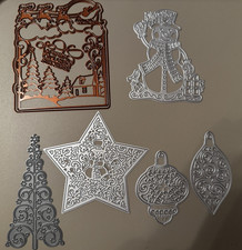 Christmas Crafting Dies, Tree, Santa Scene, Decorations, Star, Snowman