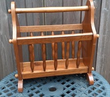 Vintage Wooden Magazine Rack