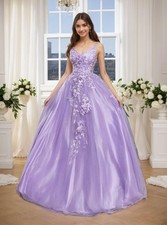 Neck floral applique ball - v,
