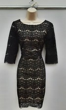 PENCIL DRESS,BLACK LACE,SIREN,50S,60S,70S,80S VINTAGE STYLE,DARLING,SIZE 12