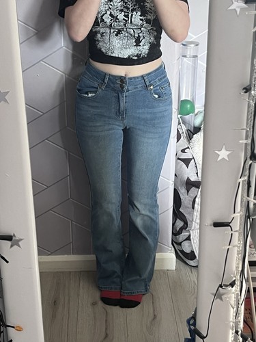 Shein very blue low waisted - very,