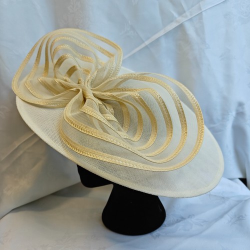 Ivory cream bow wide - cream, brim