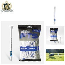 PTS Wood Golf Tees - 75 Count
