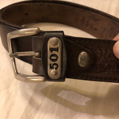 Levis 501 leather brown belt - levis'501,