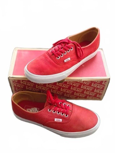 Vans authentic red - red, leather