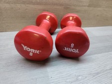 2 Vintage York 8 LB Red Vinyl