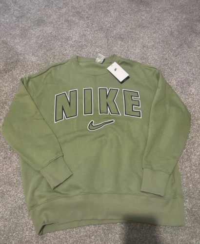Women khaki oversized - khaki, nike