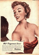 1951 Advert for Johnson & Johnson 'MODESS' Sanitary Towels (1) Print Ad Ephemera
