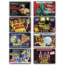 Vintage Hammer Horror Movie Poster Fridge Magnets - Set of 8 fridge magnets no.2
