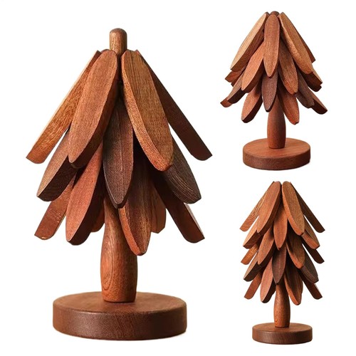 Wooden trivet set - with, tree