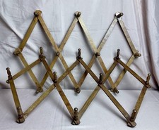 Vintage Mid Century Pair of Concertinia Expanding Wall Hanging Hooks Kitchen