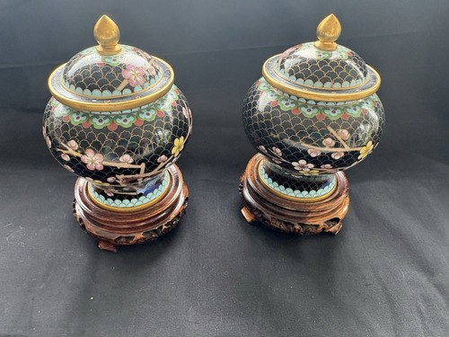 Pair chinese cloisonné - pair, of