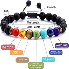 2 pcs 7 Chakra Lava Universe