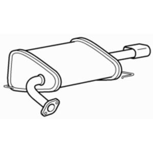 Quality rear exhaust - rear, silencer