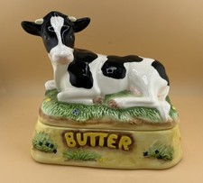 James Herriot Border Fine Arts Country Kitchen Cow Butter Dish Friesian Cow