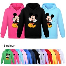 Boys Girls Mickey Mouse Hoodie Sweatshirt Kid Casual Jumper Long Sleeve Pullover