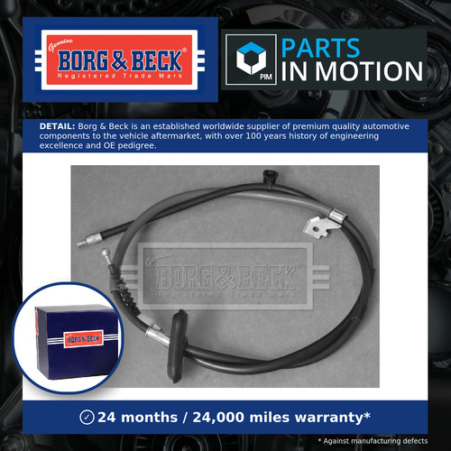 Handbrake cable rear left - rear,