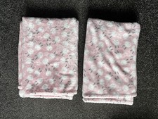 Special Delivery Bunny Head Bunnies Stars Pink Fleece Blankets X2 Home Bargains 