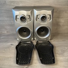 Alba Speakers MS6385CDM 8 Ohm Silver Bookshelf Speakers Tested Working