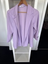 Ladies Lilac Soft Blazer Jacket Size 16 From Quiz Worn Once