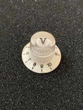 Vintage 1960s UNIVOX Guitar VOLUME KNOB(1) WHITE Teisco EPIPHONE JAPAN MIJ Part