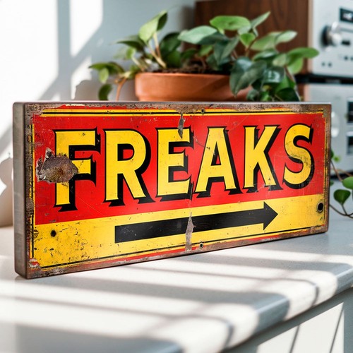 Freaks arrow sign - freaks,