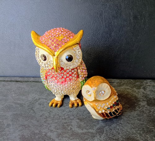 Metal owl trinket box - 2,