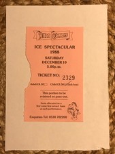 Alton Towers Ice Spectacular Ticket - December 1988