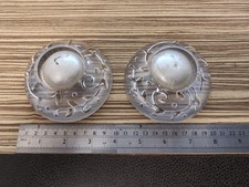 Pair Vintage Frosted Crystal