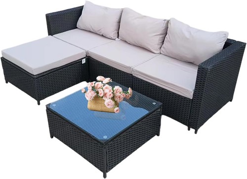 Seater rattan garden corner - 4-seater,