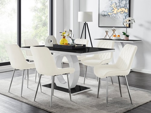 Giovani white high gloss - high, black