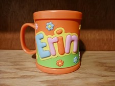 Name: ERIN - NEW Personalized Childs Kids Mug Cup Plastic 3D John Hinde