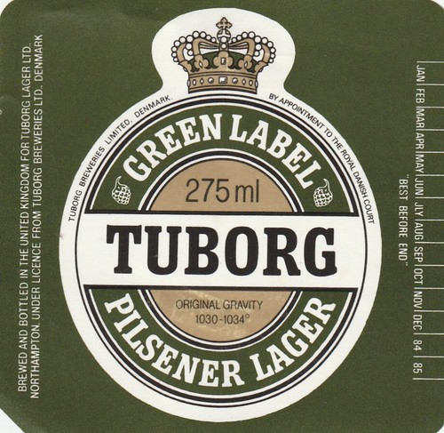 Beer bottle label tuborg - bottle,