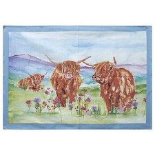 Highland Cows Cotton Tea Towel