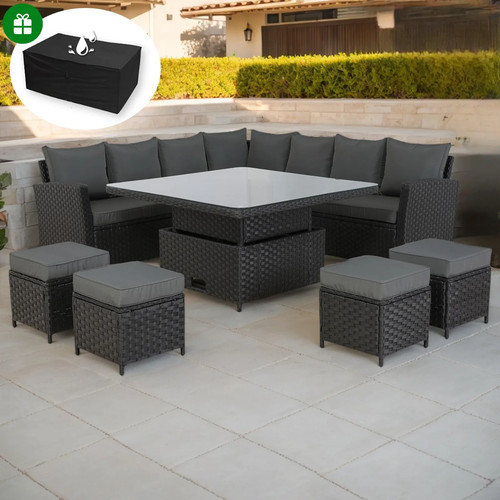 Spring garden seater rattan - spring, 11-seater