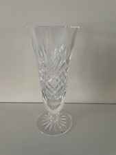 Crystal Glass Stem Vase On Pedestal- Approx. 18cm Tall , 8cm Wide Max. Used.