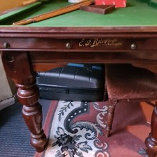 Antique Mahogany  Riley 6 x 3  Slate Bed Snooker / Dining Table with Accessories