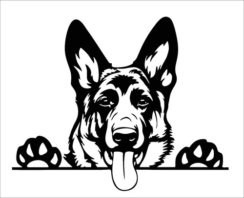 30cm dog vinyl sticker - vinyl, car