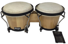 Stagg Traditional Wooden Bongo Set 6" + 7" Tom Toms Bongos Percussion Drum
