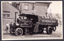 REAL PHOTO POSTCARD WATNEY COMBE & REID ISLEWORTH BREWERY STEAM LORRY c1930