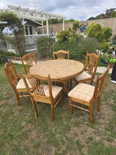 Solid Pine Dining Table and Chairs Set