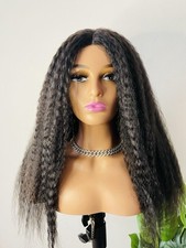 Human hair kinky wavy wig for