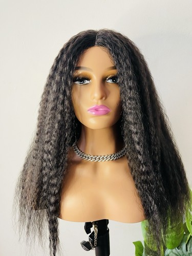 Human hair kinky wavy wig - , for