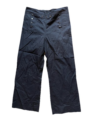 Navy button trousers - 13,