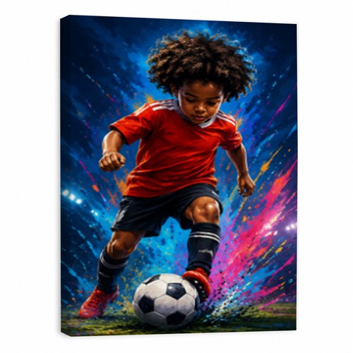 Kids soccer canvas wall art - canvas,